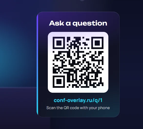 “Ask a question” QR code