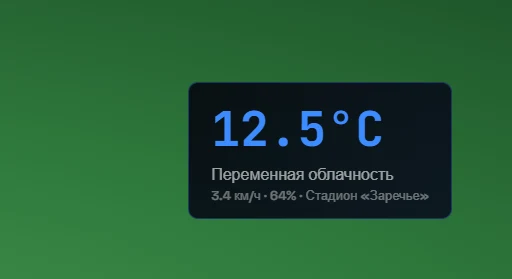 Weather — fetched automatically