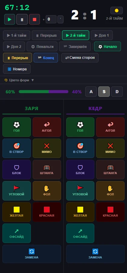 Big buttons for fast work