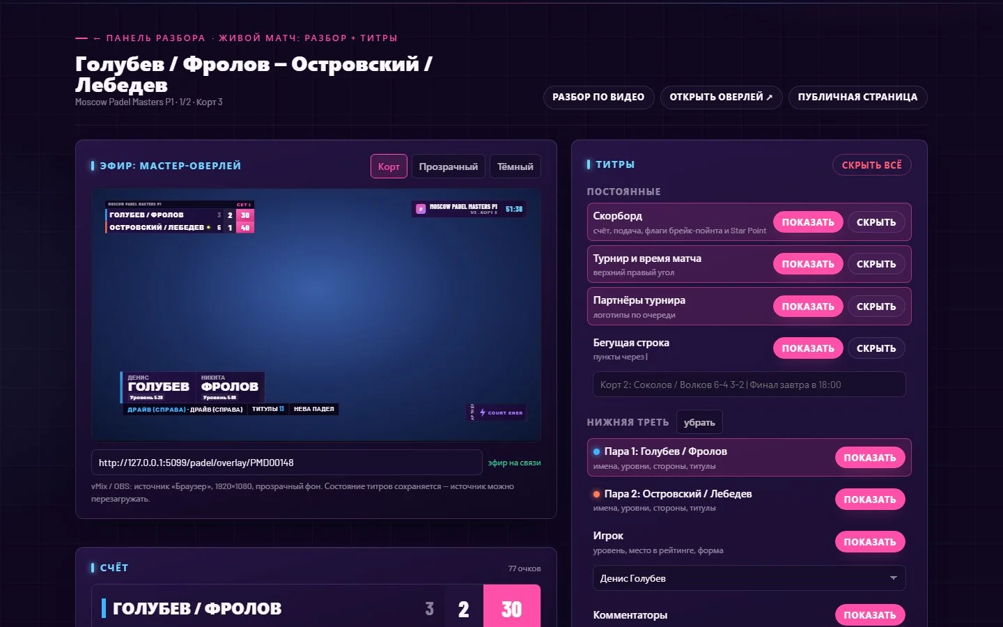 Очко поставлено — счёт уже в эфире